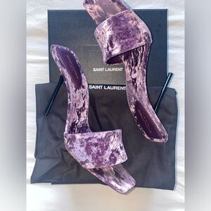 Saint Laurent Marble Purple Heels